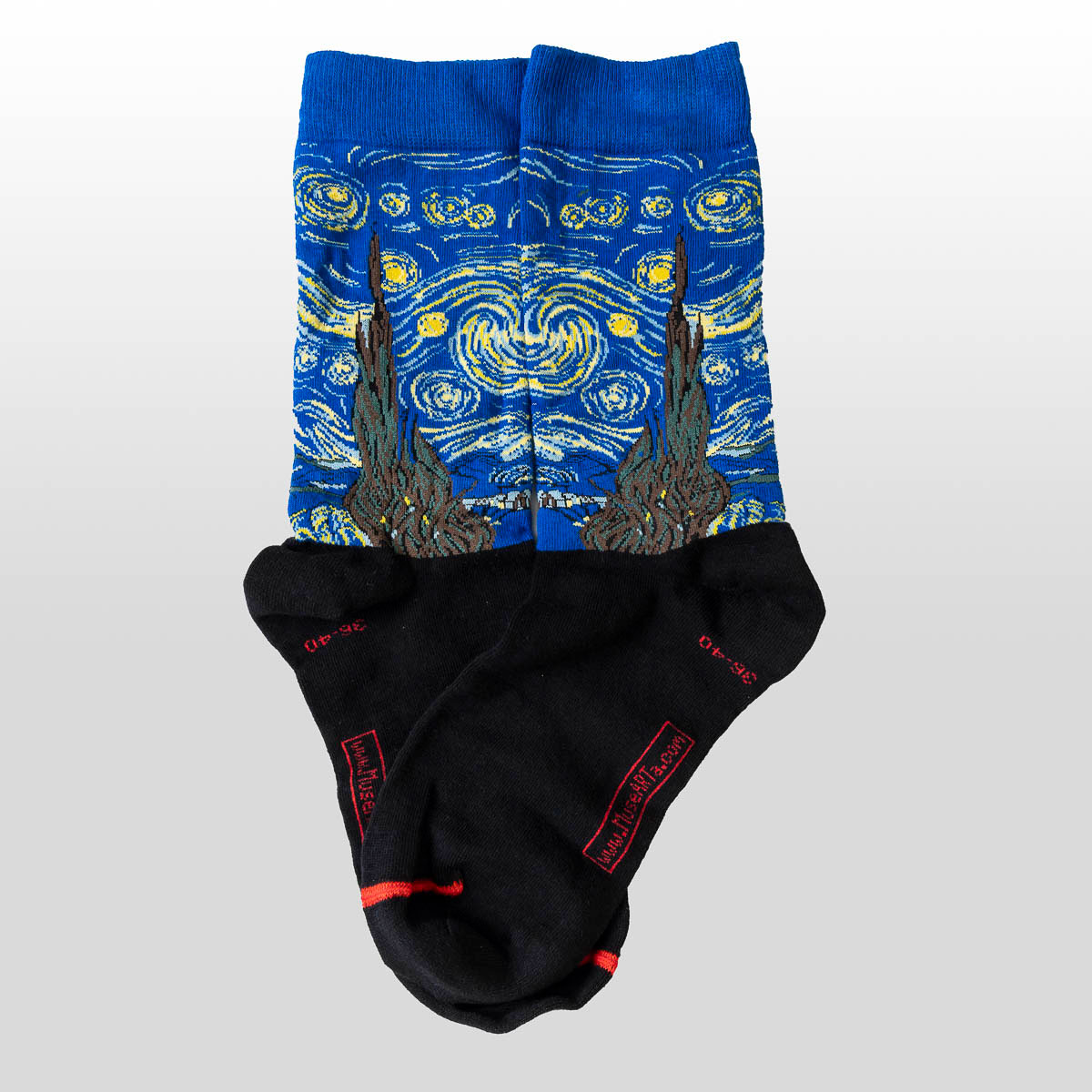 Calcetines en una bola de regalo de Navidad - Van Gogh : La noche estrellada (el par de calcetines solo)