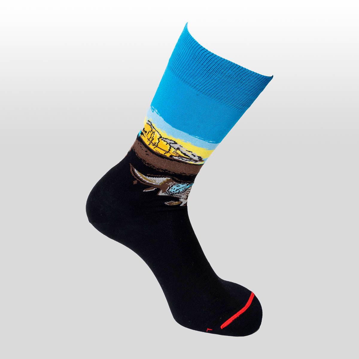 Calcetines de Salvador Dalí: La persistencia de la memoria (detalle 1)