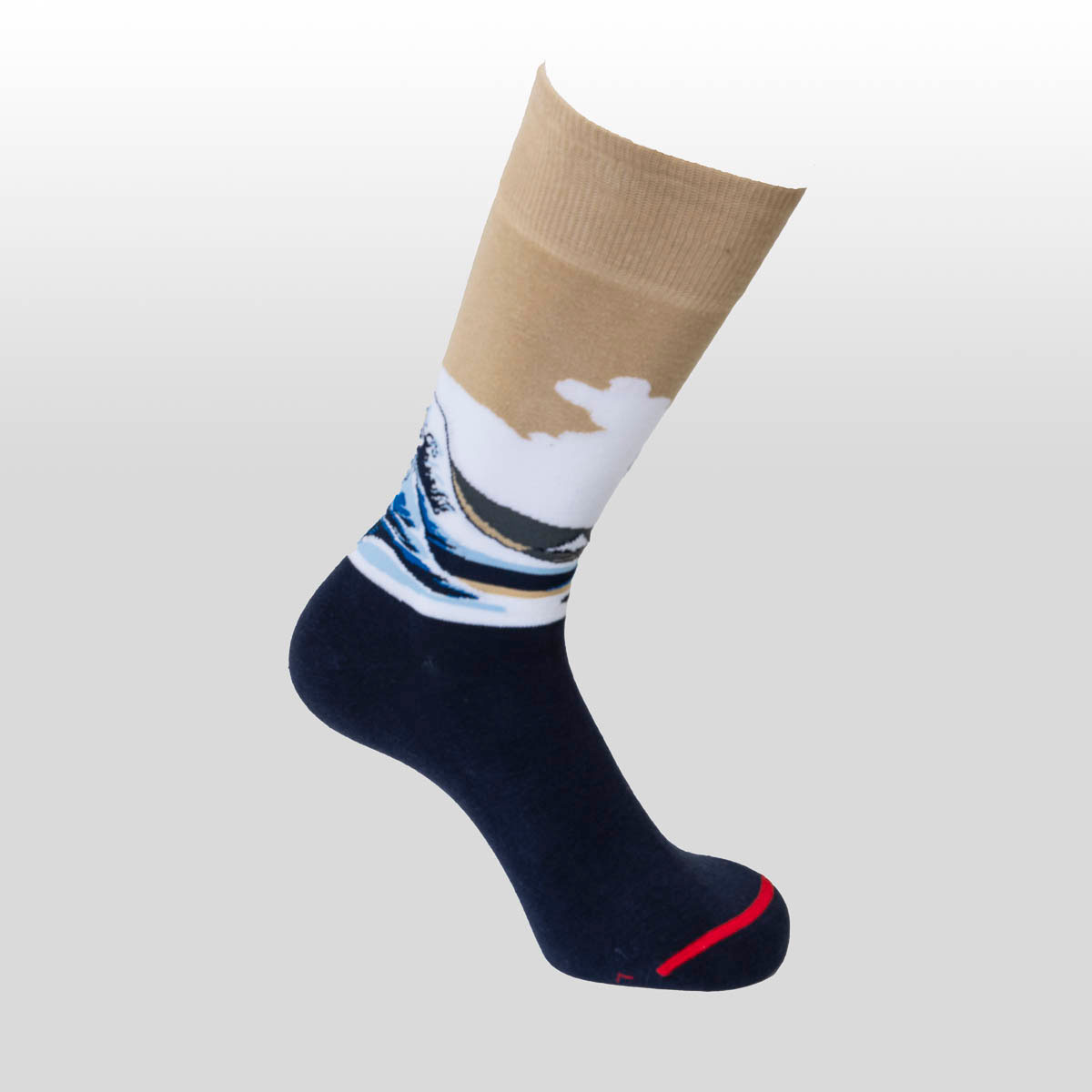 Calcetines Hokusai: La gran ola de Kanagawa (vista trasera)