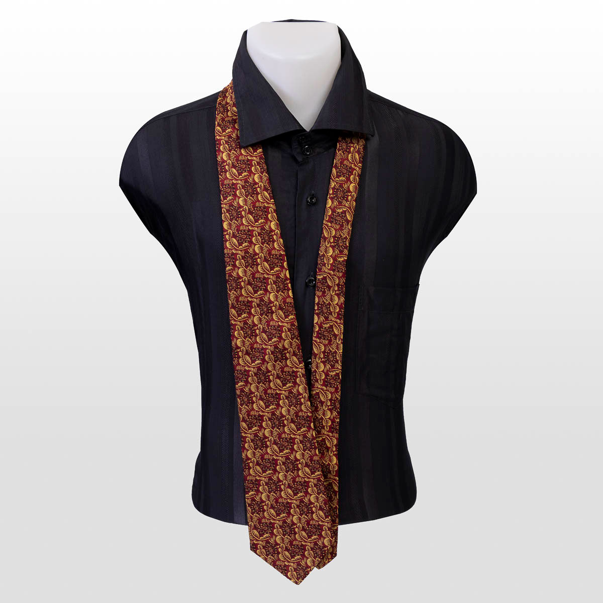 Cravatta Raoul Dufy: Tartarughe (rosse), su manichino