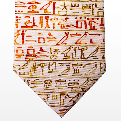 Ancient Egypt Silk tie : Hieroglyphs