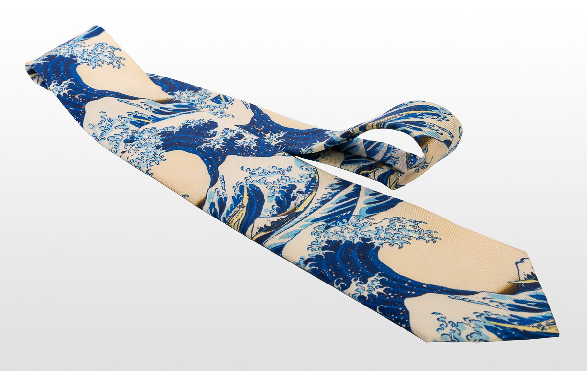 Silk tie - Hokusai - The Great Wave of Kanagawa (detail)