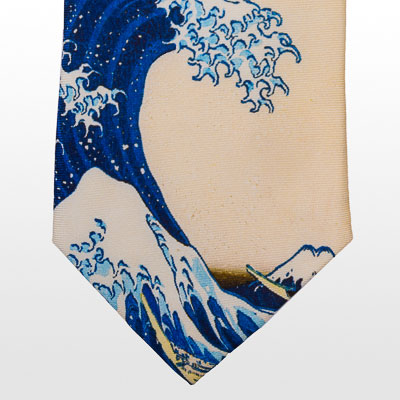 Corbata Hokusai - La gran ola de Kanagawa