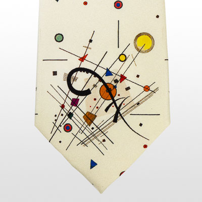 Silk tie - Vassily Kandinsky : Grey square