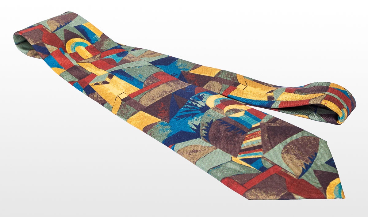 Cravate Paul Klee : Jardin du Temple (détail)