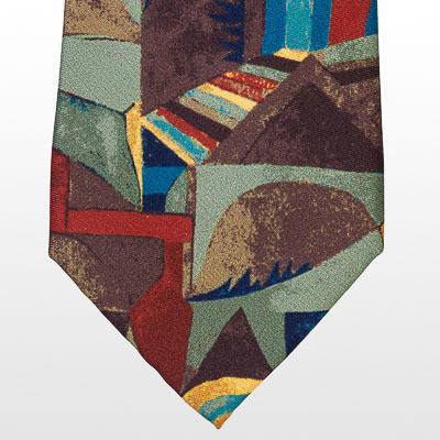 Silk tie - Paul Klee : Jardin du Temple