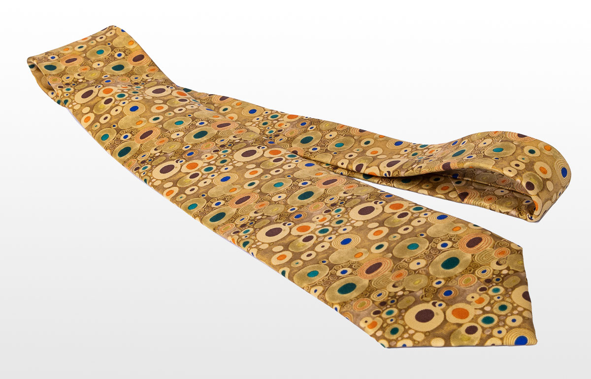 Cravate Gustav Klimt - Art Nouveau (or) (détail)