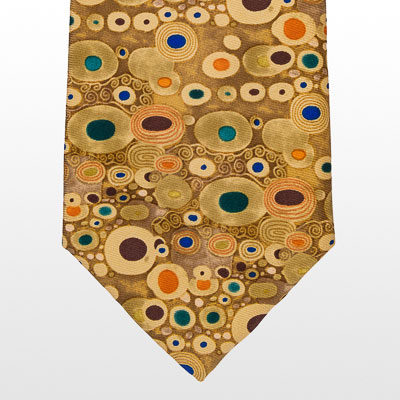 Silk tie - Gustav Klimt - Art Nouveau (gold)