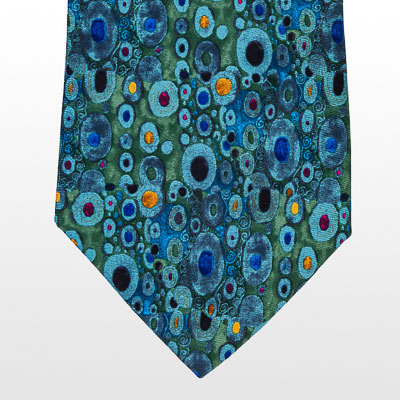 Cravate Gustav Klimt - Art Nouveau (turquoise)