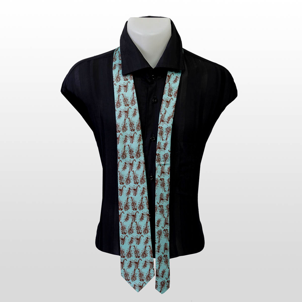 Cravatta di seta Musica : Jazz (dettaglio)