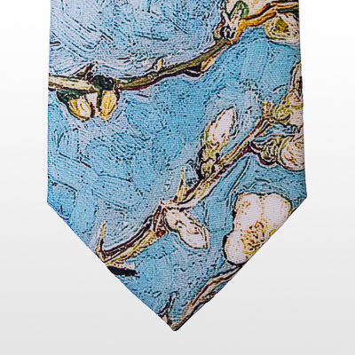 Silk tie - Vincent Van Gogh - Almond Branches in Bloom