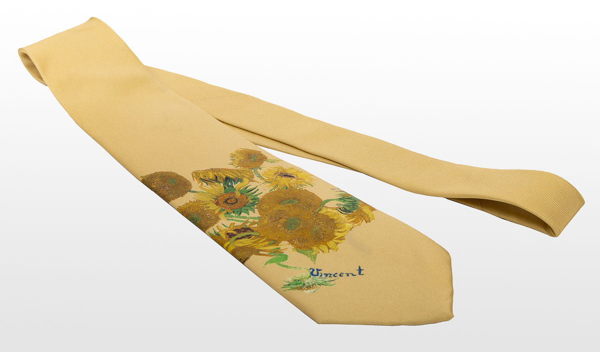 Corbata Vincent Van Gogh - Girasoles (detalle)
