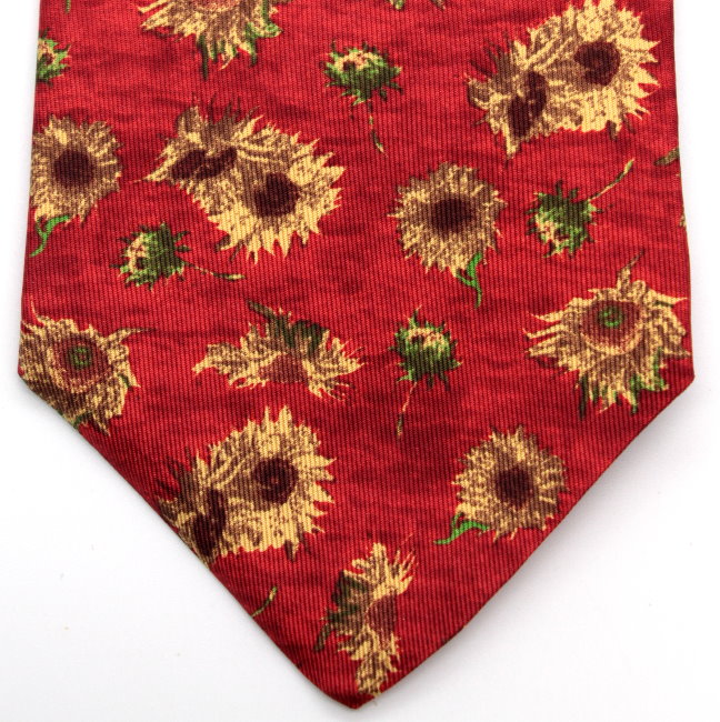 Van Gogh Silk tie - Sunflowers (red)