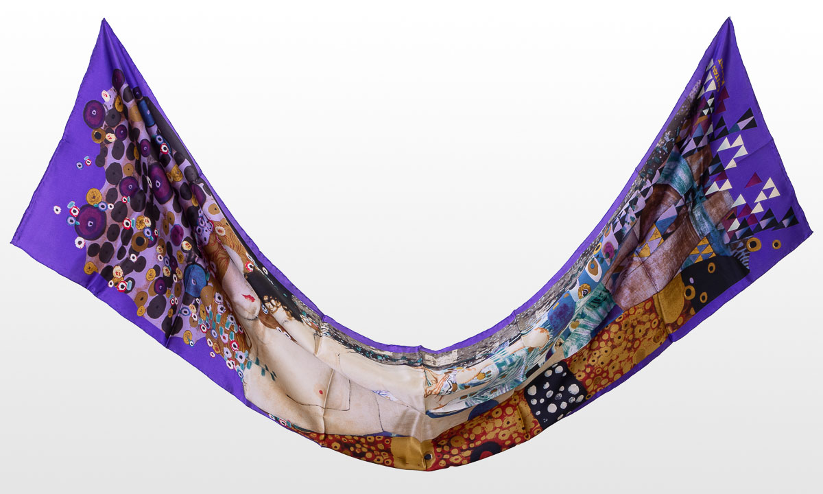 Foulard Gustav Klimt - La Maternità - 155 x 40 cm (spiegato)