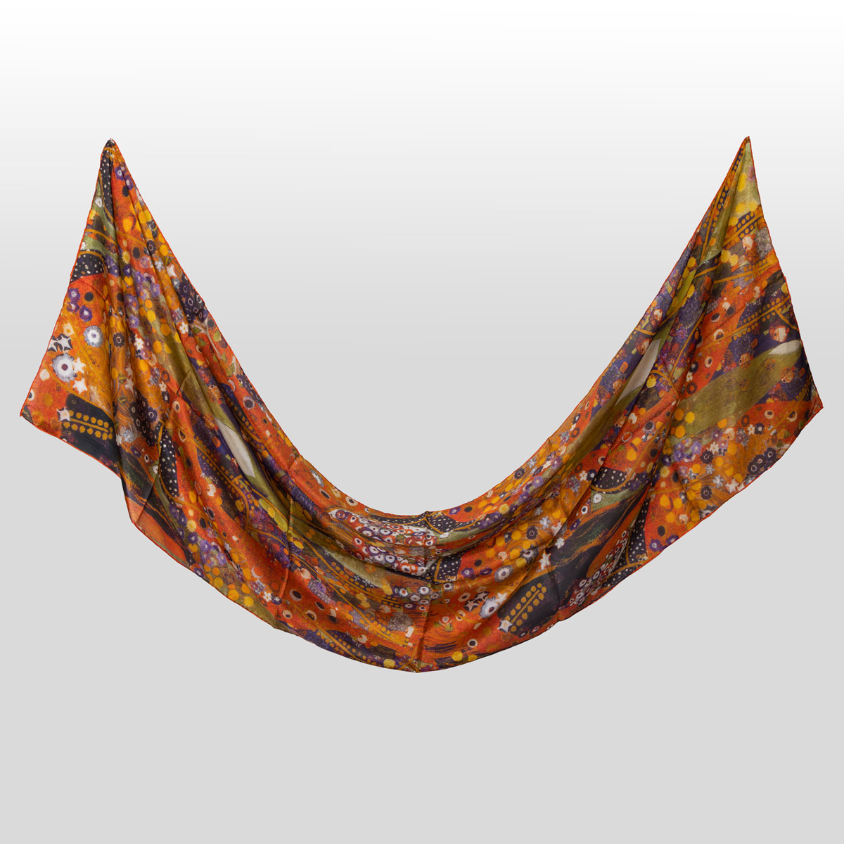 Bufanda Gustav Klimt: Serpientes Acuáticas (desplegada)