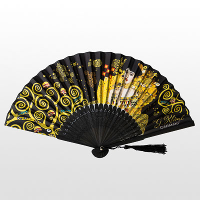 Gustav Klimt bamboo fan : Adele Bloch