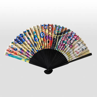 Bamboo fan by Gustav Klimt: Sea Serpents II
