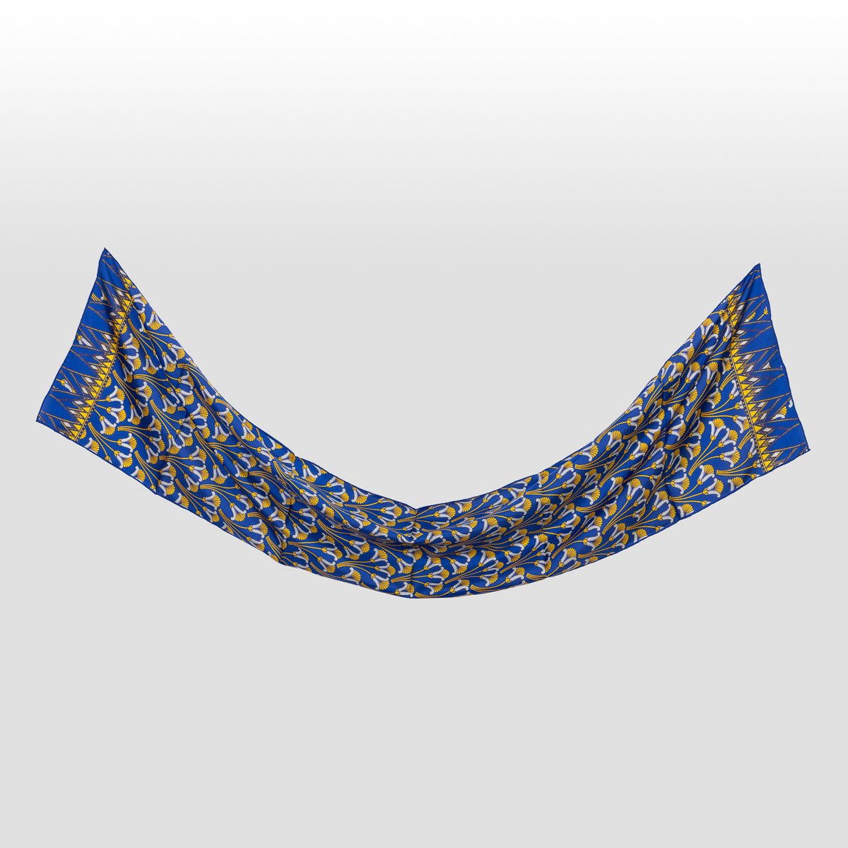 Echarpe Egypte : Fleurs de Lotus (déplié)