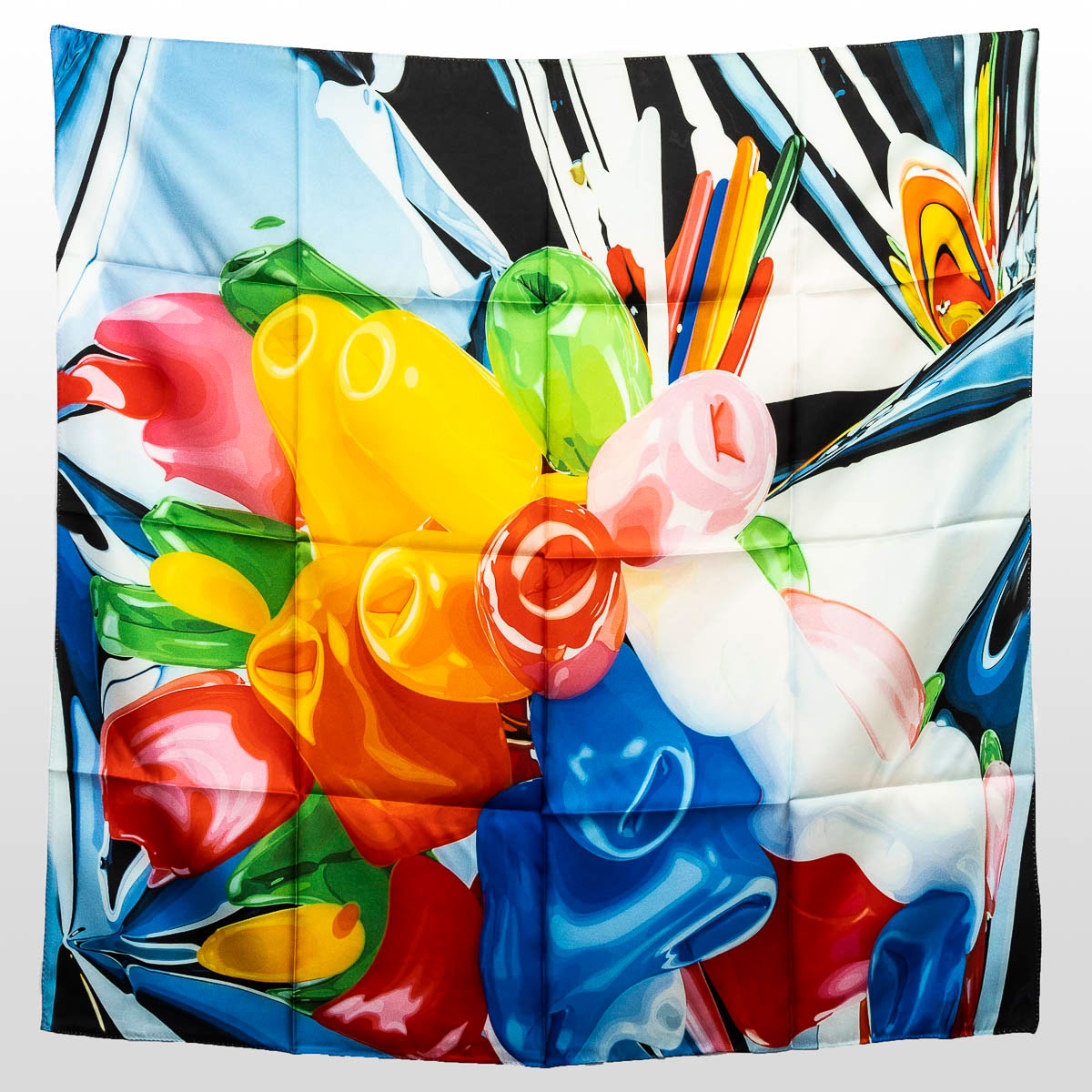 Jeff Koons silk scarf - Tulips