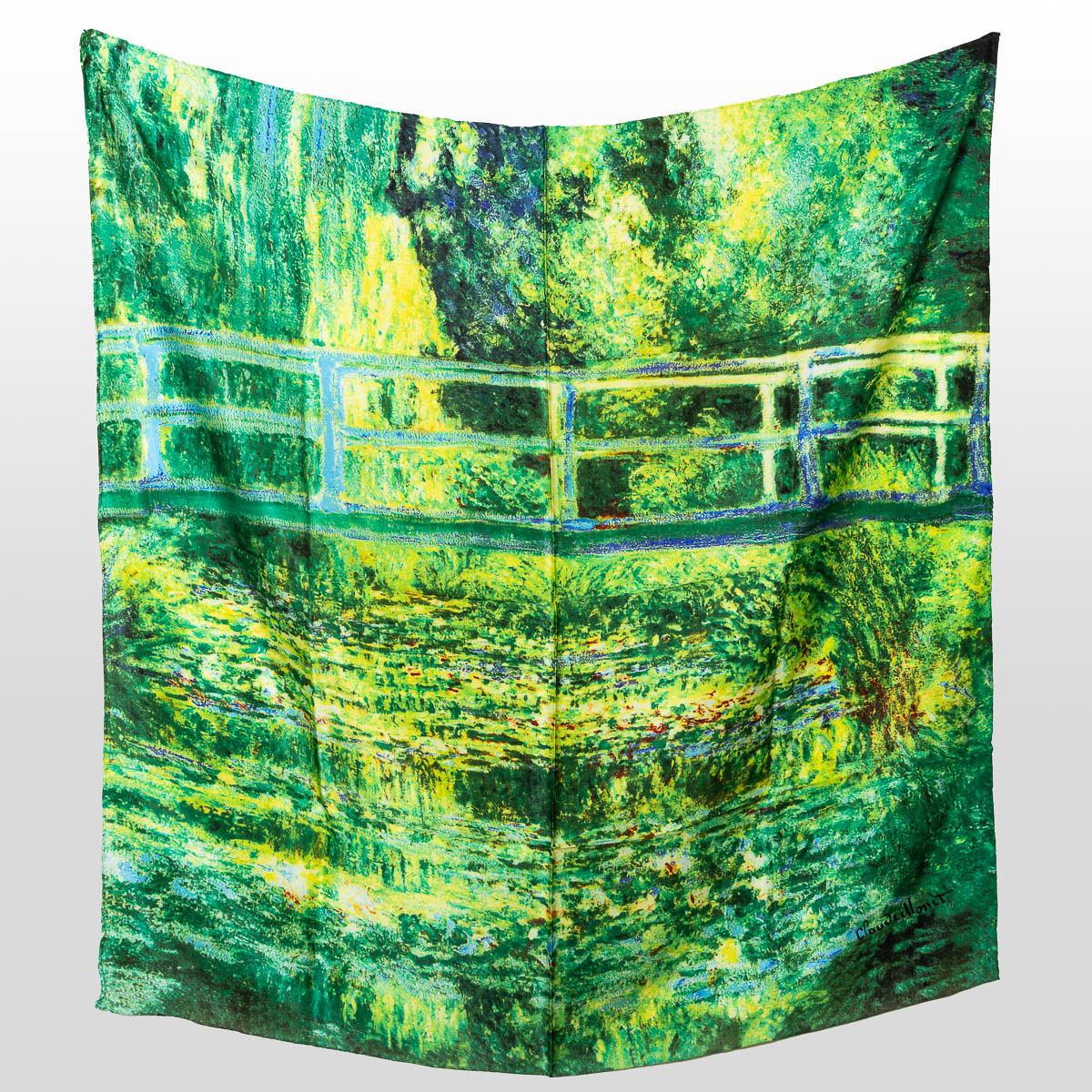 Foulard quadrato Claude Monet - Il ponte giapponese (spiegato)