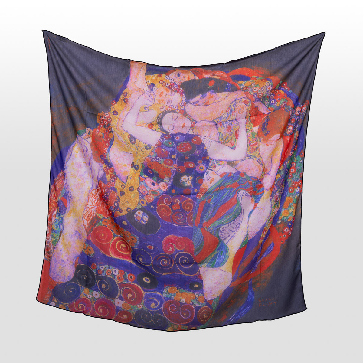 Foulard Gustav Klimt - La jeune fille - 90 x 90 cm (déplié)