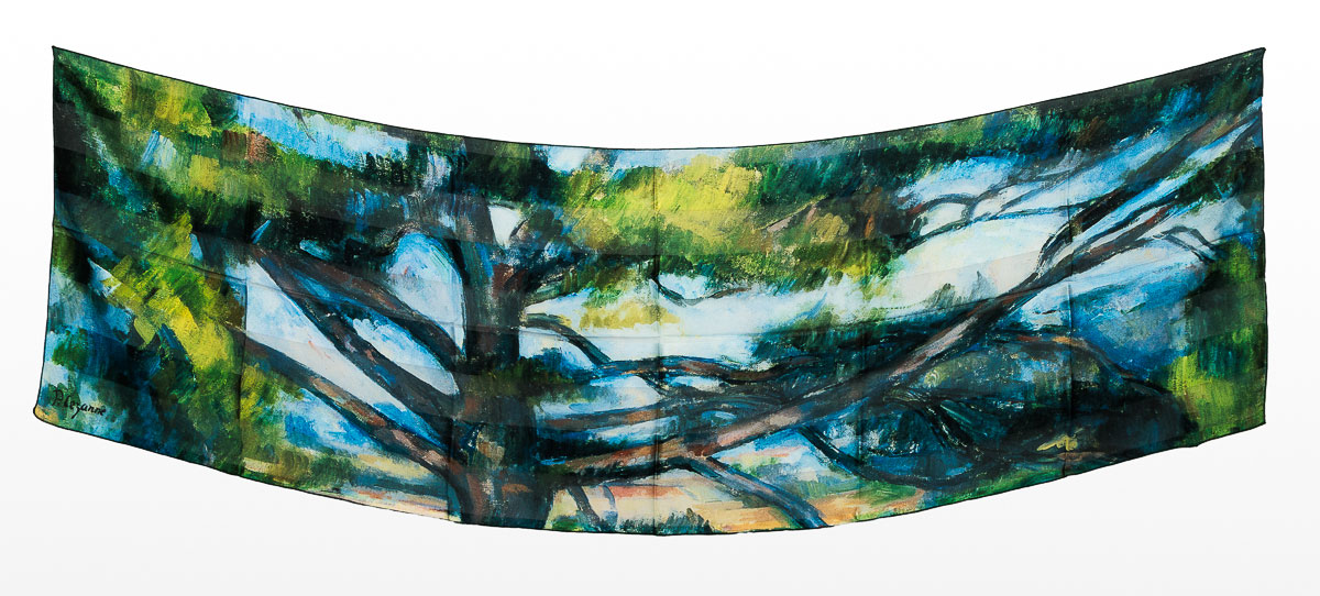 Fular Paul Cézanne - El gran pino (desplegado)