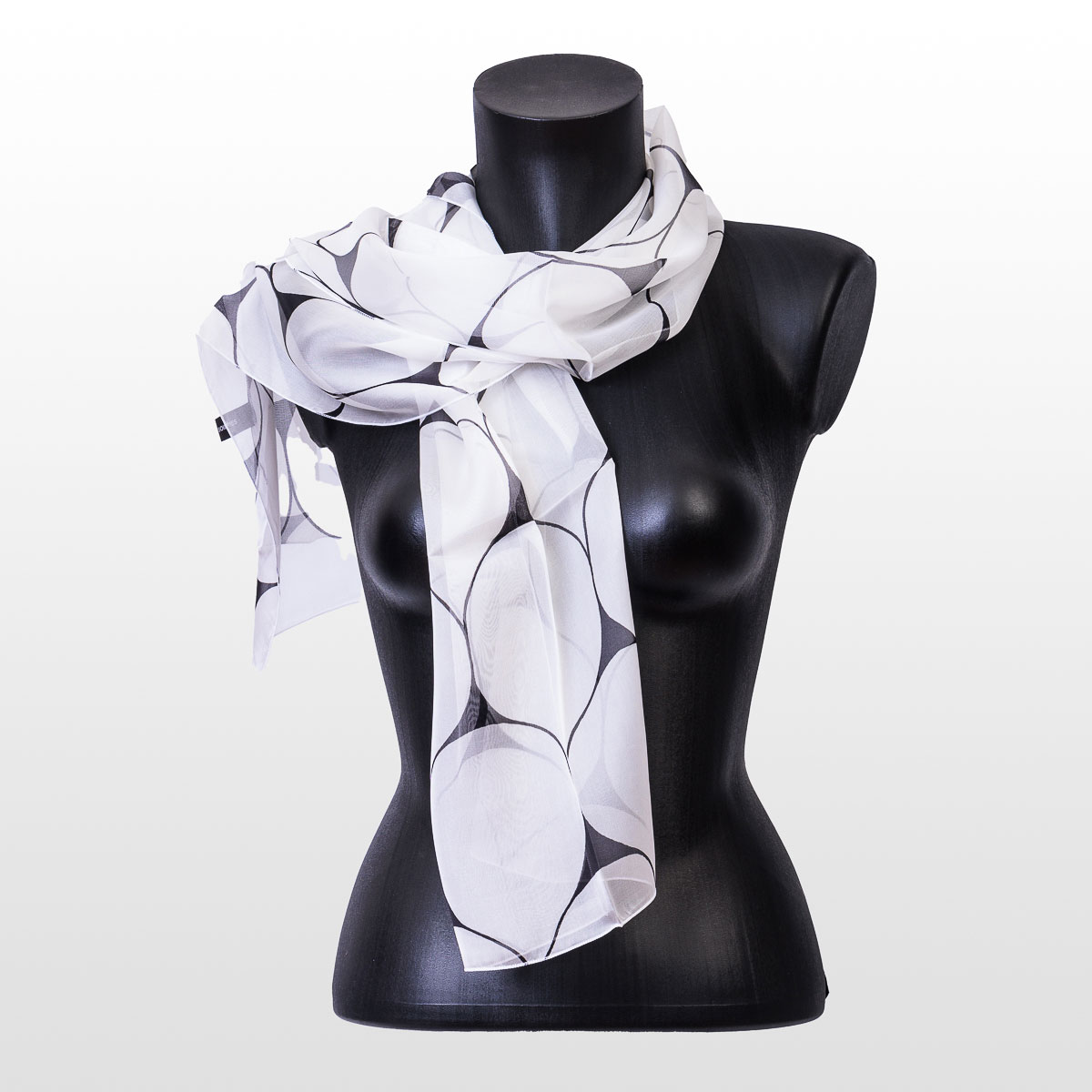 Raoul Dufy scarf - Scales - white