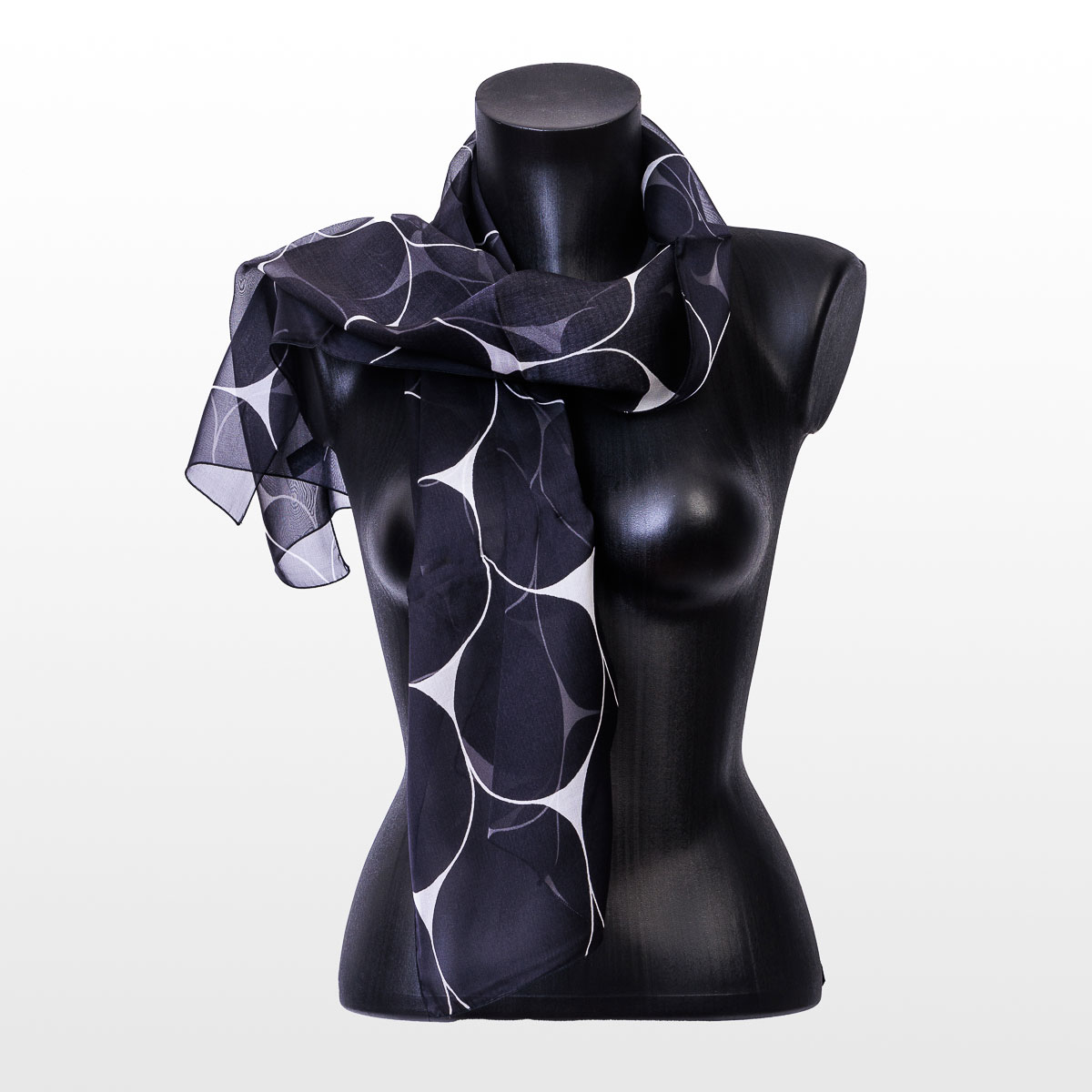 Raoul Dufy scarf - Scales - black