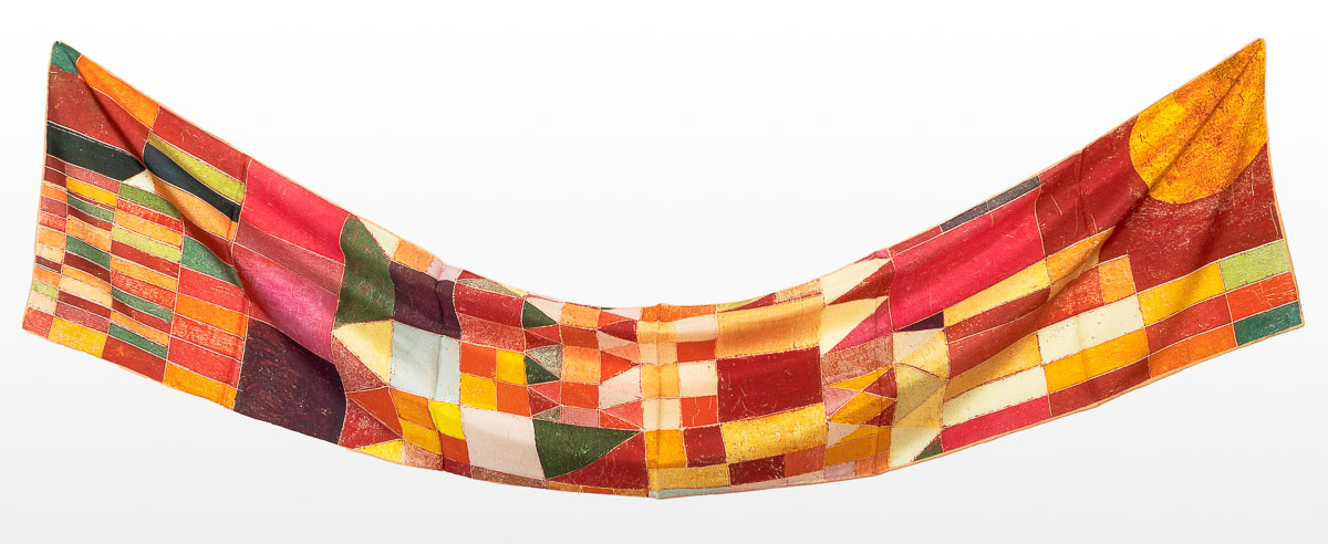 Paul Klee silk Scarf - Bauhaus (unfolded)