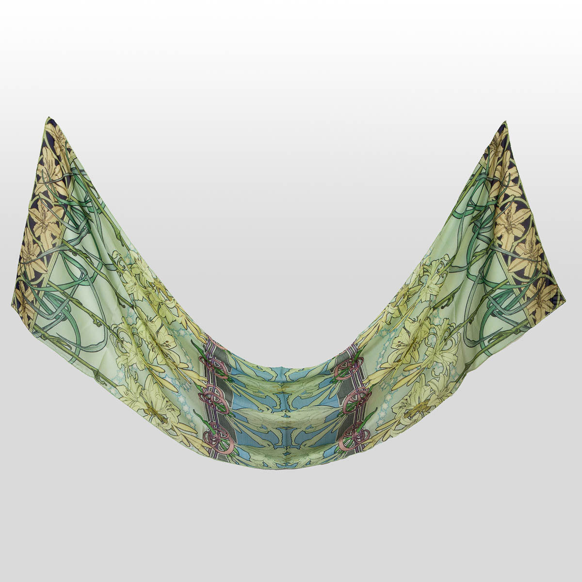 Bufanda Alfons Mucha: Lily (desplegada)