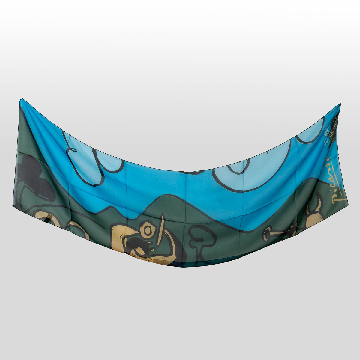 Pablo Picasso Scarf - Fauna and goat (unfolded)