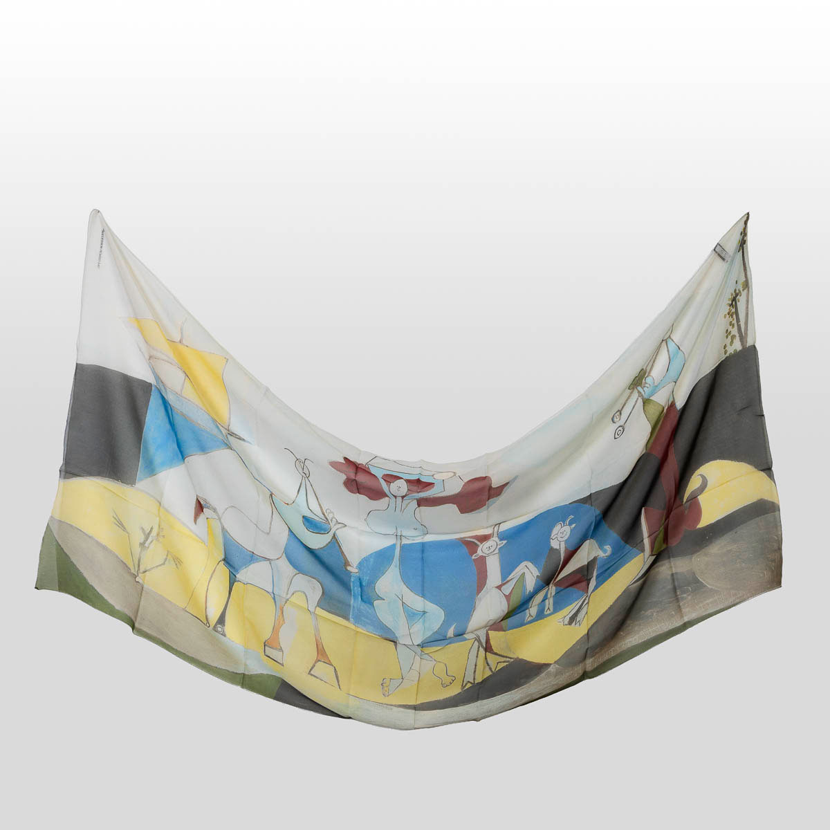 100% Stole Scarf - Pablo Picasso - Joy of Life (unfolded)