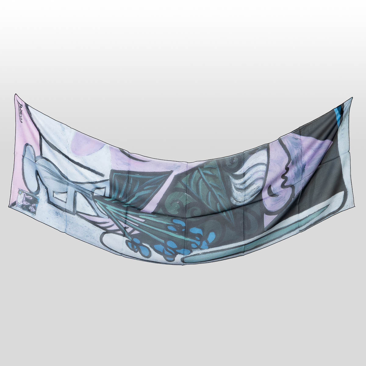 Pablo Picasso Scarf - Nude with a bouquet of irises and a mirror (unfolded)