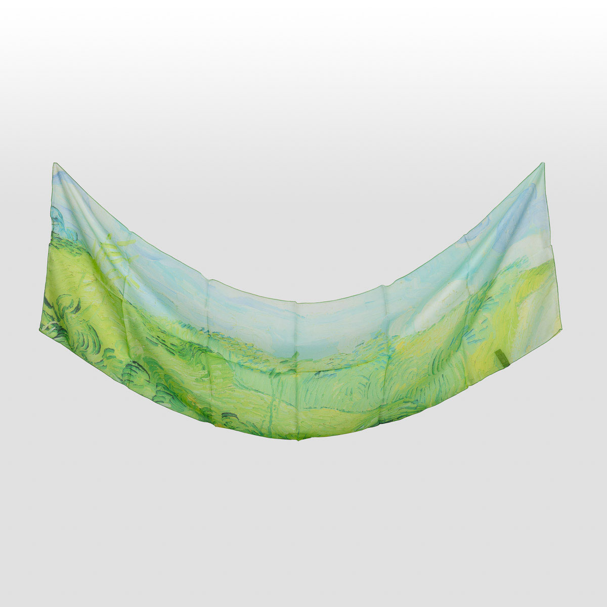 Foulard Van Gogh - Green wheat fields (déplié)
