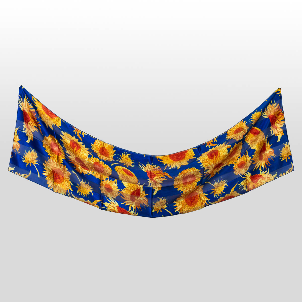 Foulard Vincent Van Gogh - I girasoli (Blu), spiegato