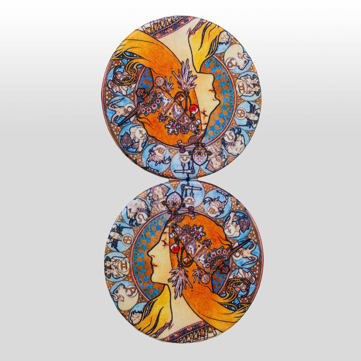 Specchio tascabile Alfons Mucha: Zodiaco (dettaglio 2)