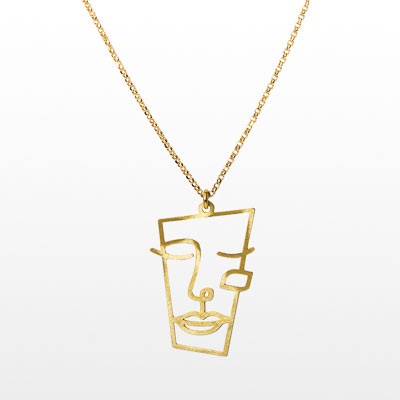 Cubism pendant (gold finish)
