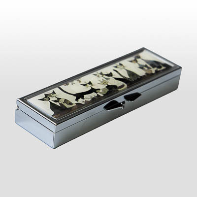 Pastillero semanal de 7 días Rosnia Wachtmeister: Gatos sepia