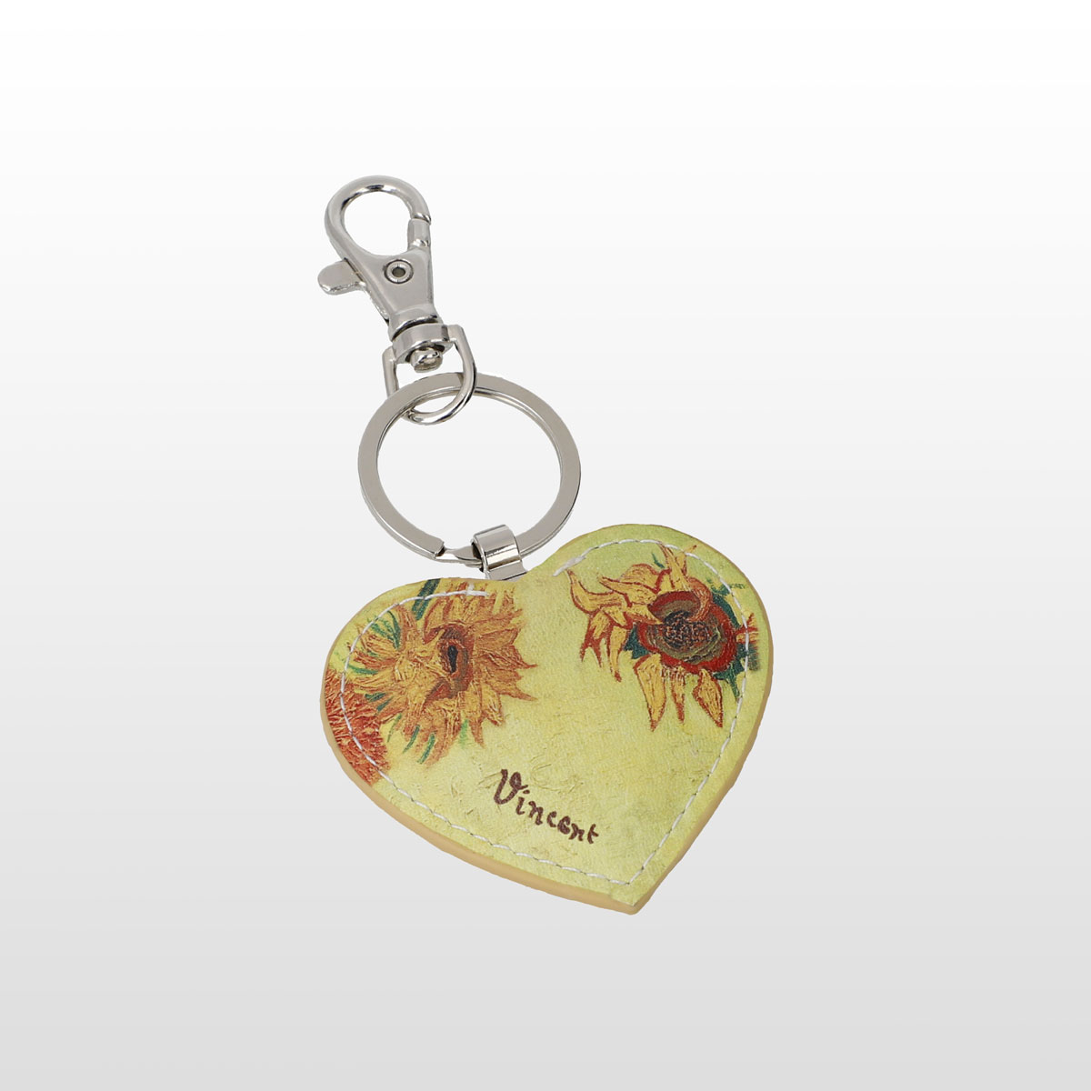 Porte-clés Van Gogh - Les tournesols (coeur), détail n°1