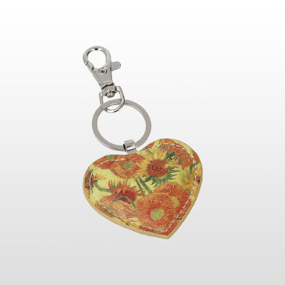 Porte-clés Van Gogh - Les tournesols (coeur)