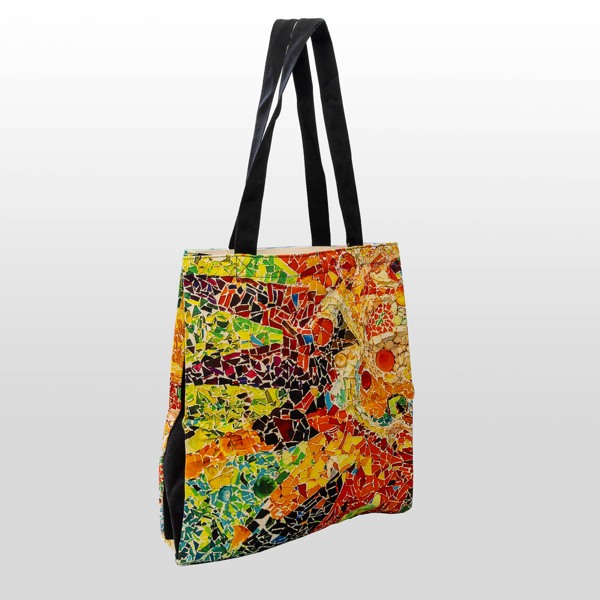 Borsa shopper in tela - Il Sole di Gaudí (motivo posteriore della borsa)