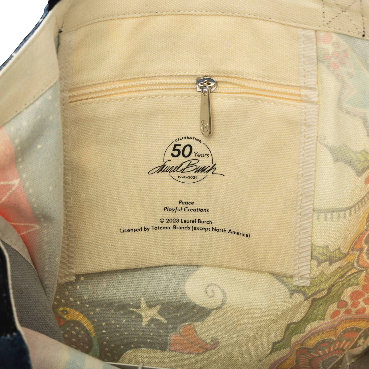 Borsa shopper in tela - Pace (tasca interna della borsa)