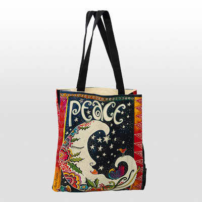 Sac shopping en toile – Paix (recto, motif principal visible)