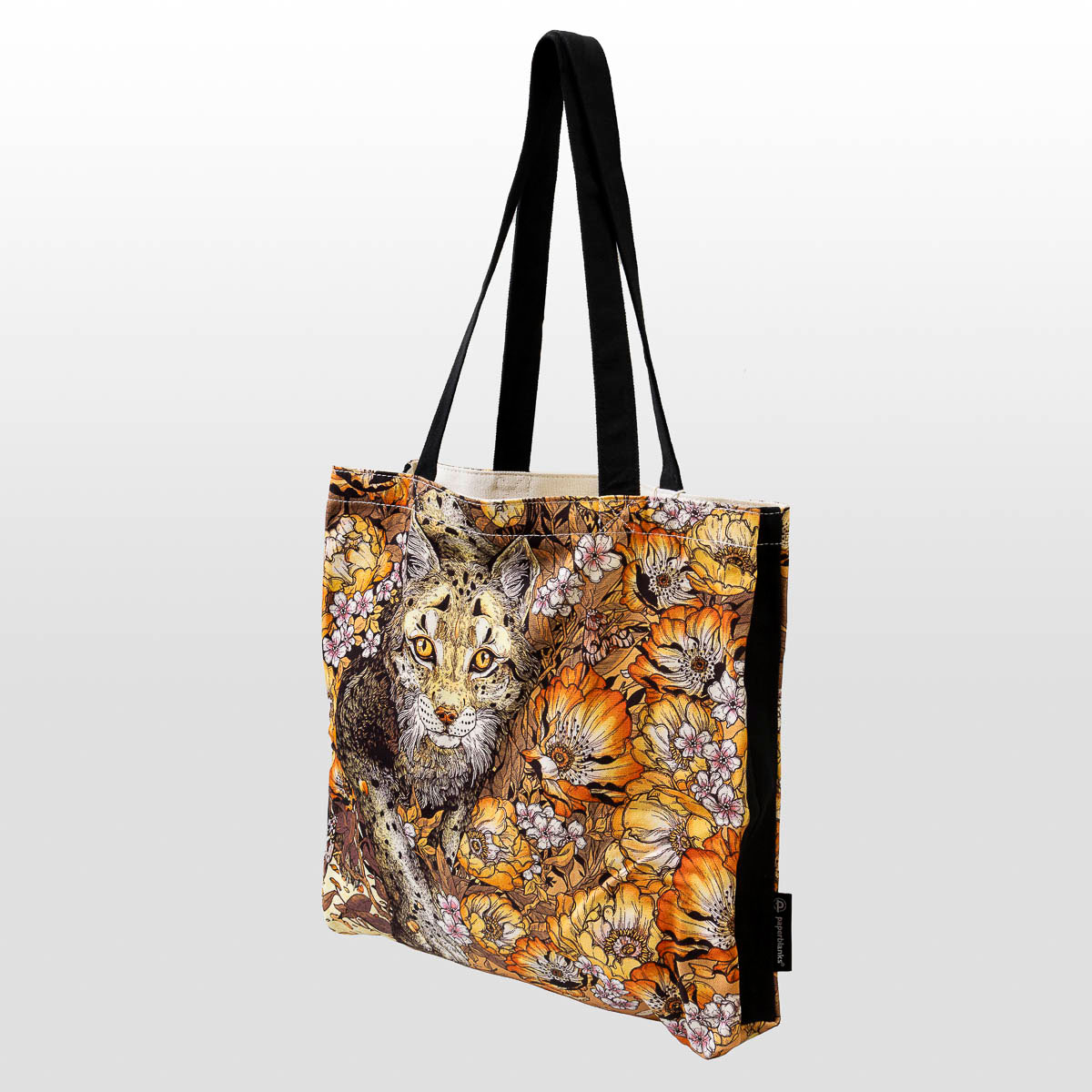 Borsa shopper in tela - Lince Maestosa (motivo posteriore della borsa)