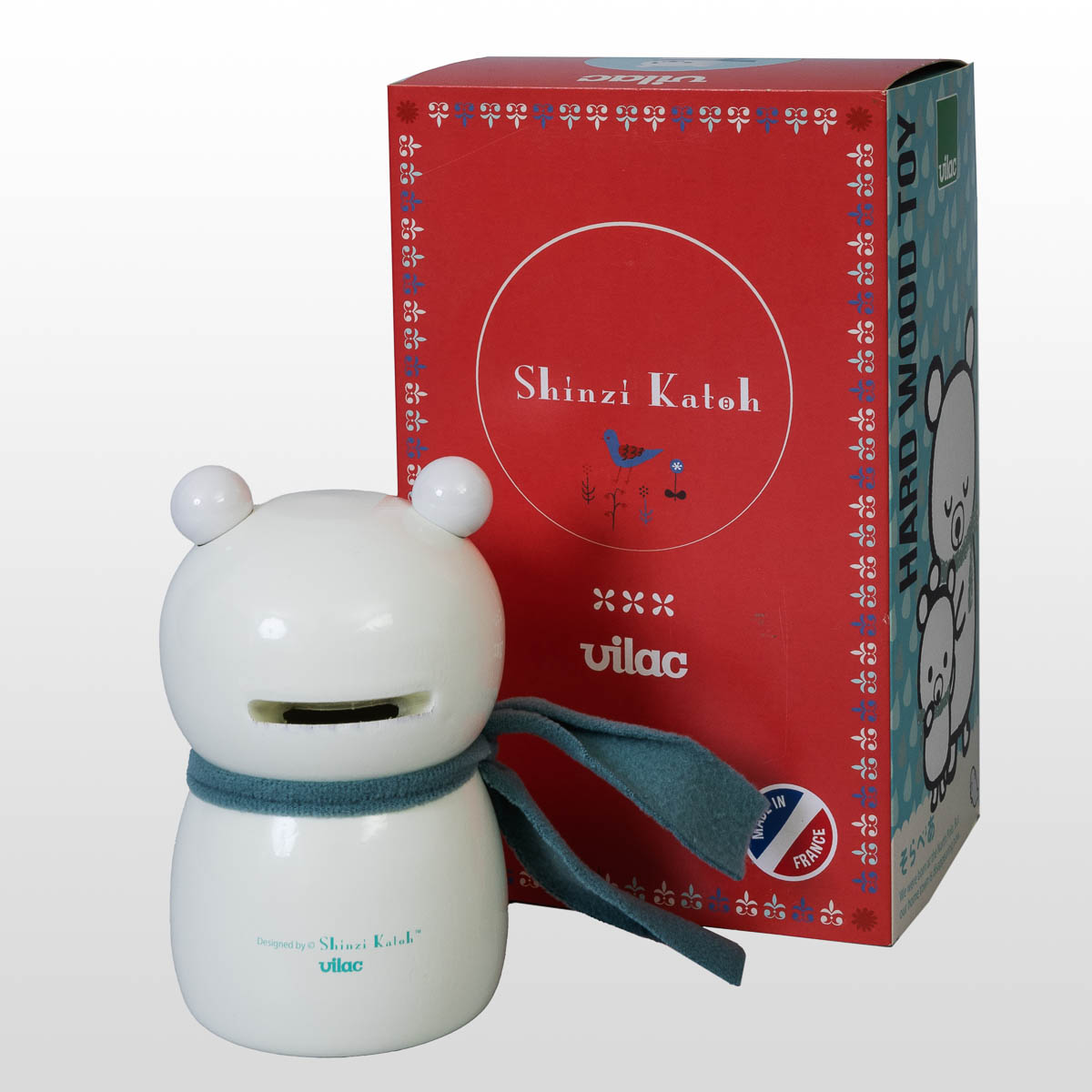 Salvadanaio orsacchiotto in legno Sora Bear