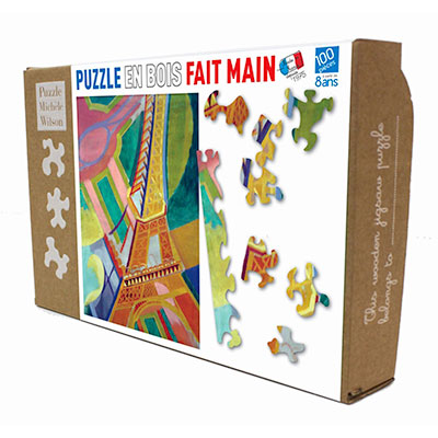 Puzzle di legno per bambini : Robert Delaunay : Tour Eiffel (scatola)