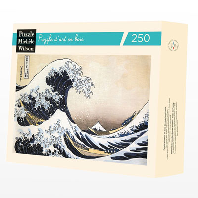 Puzzle di legno Hokusai : La grande onda di Kanagawa (Michèle Wilson)