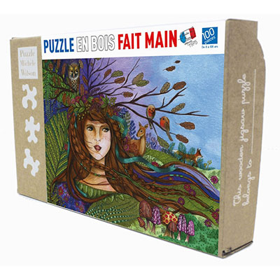 Puzzle enfant en bois : La gardienne de la Nature (boîte)