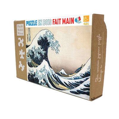 Puzzle di legno per bambini Hokusai : La grande onda