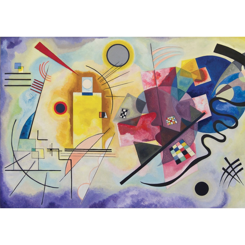 Kandinsky Wooden Puzzle for kids : Yellow Red Blue